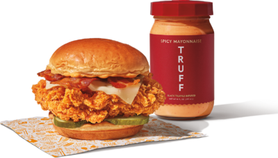 Popeyes Classic Spicy TRUFF Bacon & Cheese Chicken Sandwich Nutrition Facts