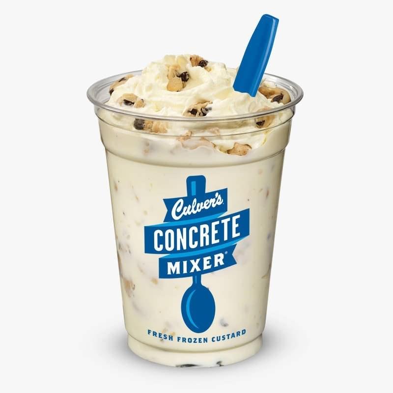 Culvers Tall Cookie Dough Concrete Mixer Nutrition Facts
