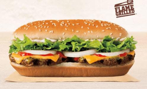 Burger King Extra Long Buttery Cheeseburger Nutrition