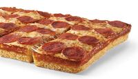 Little Caesars Pepperoni Detroit Style Deep Dish Pizza