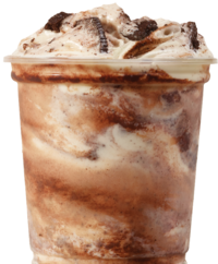 Wendy's Oreo Brownie Vanilla Frosty Fusion
