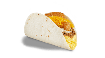 Del Taco Hashbrowns & Beef Double Cheese Breakfast Taco Nutrition Facts