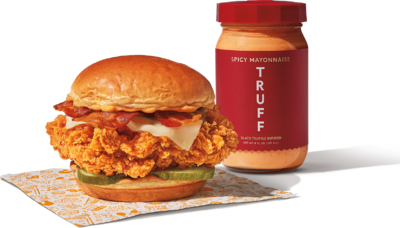 Popeyes Classic Spicy TRUFF Bacon & Cheese Chicken Sandwich Nutrition Facts