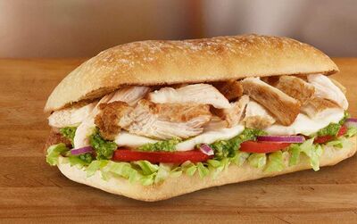Subway Chicken Pesto Ciabatta Sandwich with Fresh Mozzarella Nutrition Facts