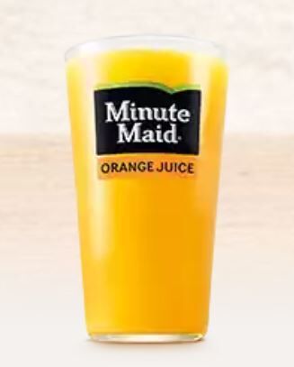 Burger King Minute Maid Orange Juice