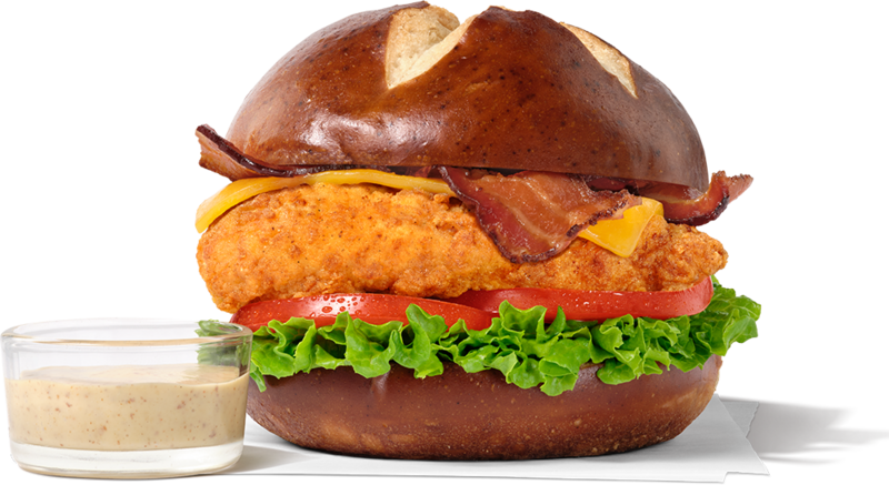 Chick-fil-A Pretzel Cheddar Club Sandwich