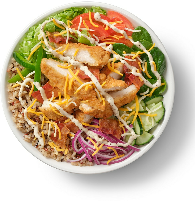 Subway Crispy Chicken Bacon & Peppercorn Ranch Rice Bowl