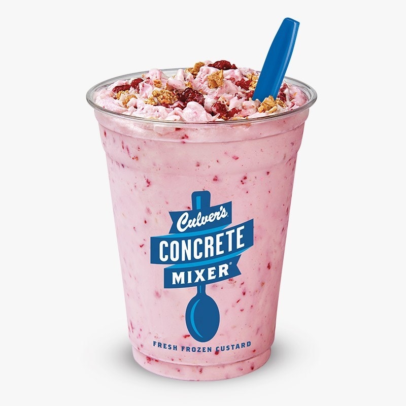 Culvers Raspberry Cobbler Concrete Mixer Nutrition Facts