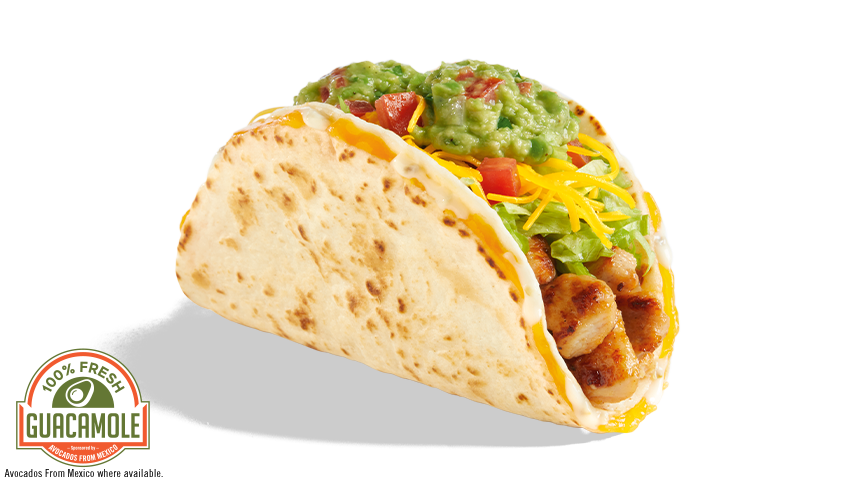 Del Taco Grilled Chicken & Guac Stuffed Quesadilla Taco Nutrition Facts