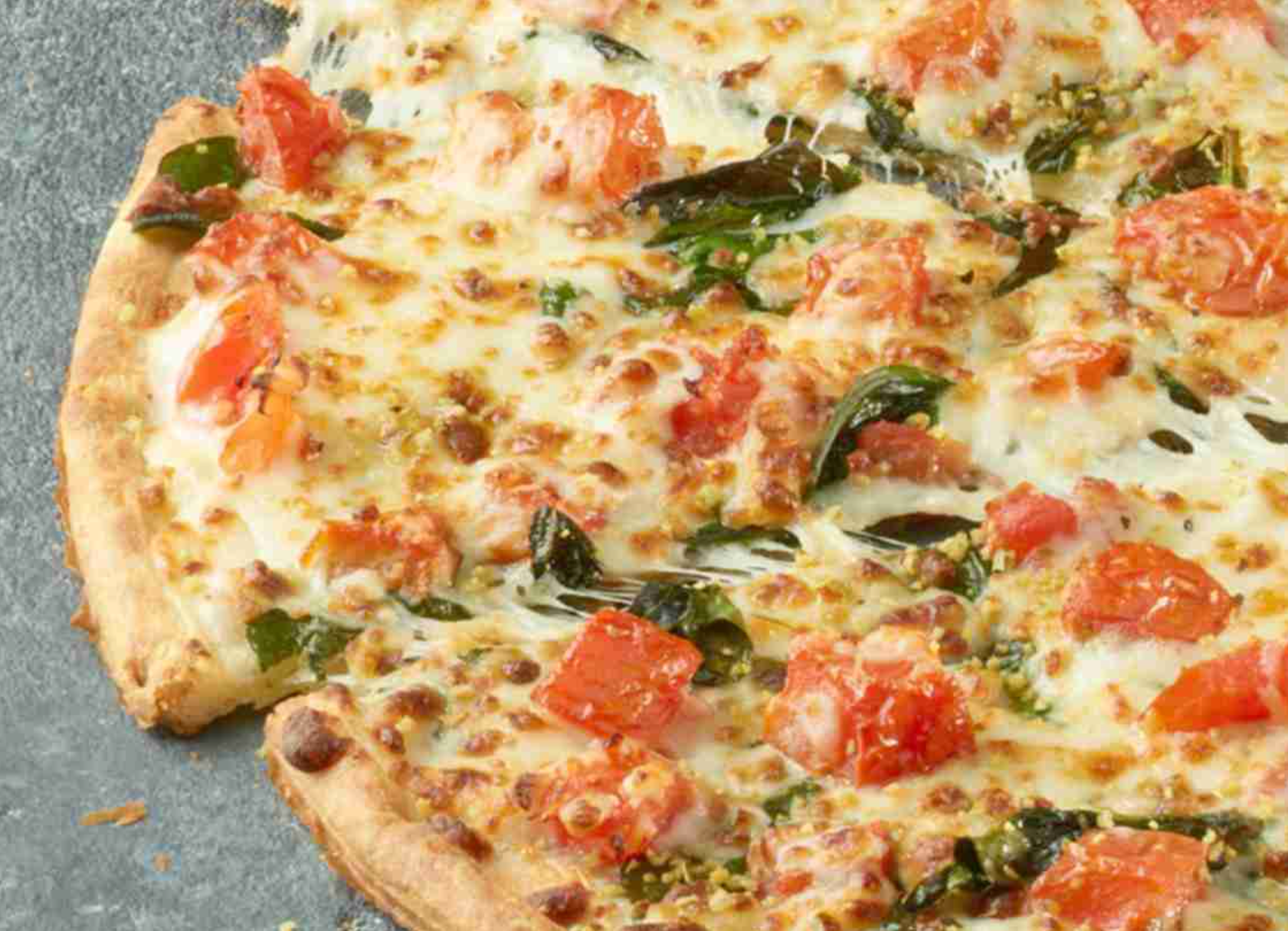 Papa John's Fresh Spinach & Tomato Alfredo on Gluten Free Crust Nutrition Facts
