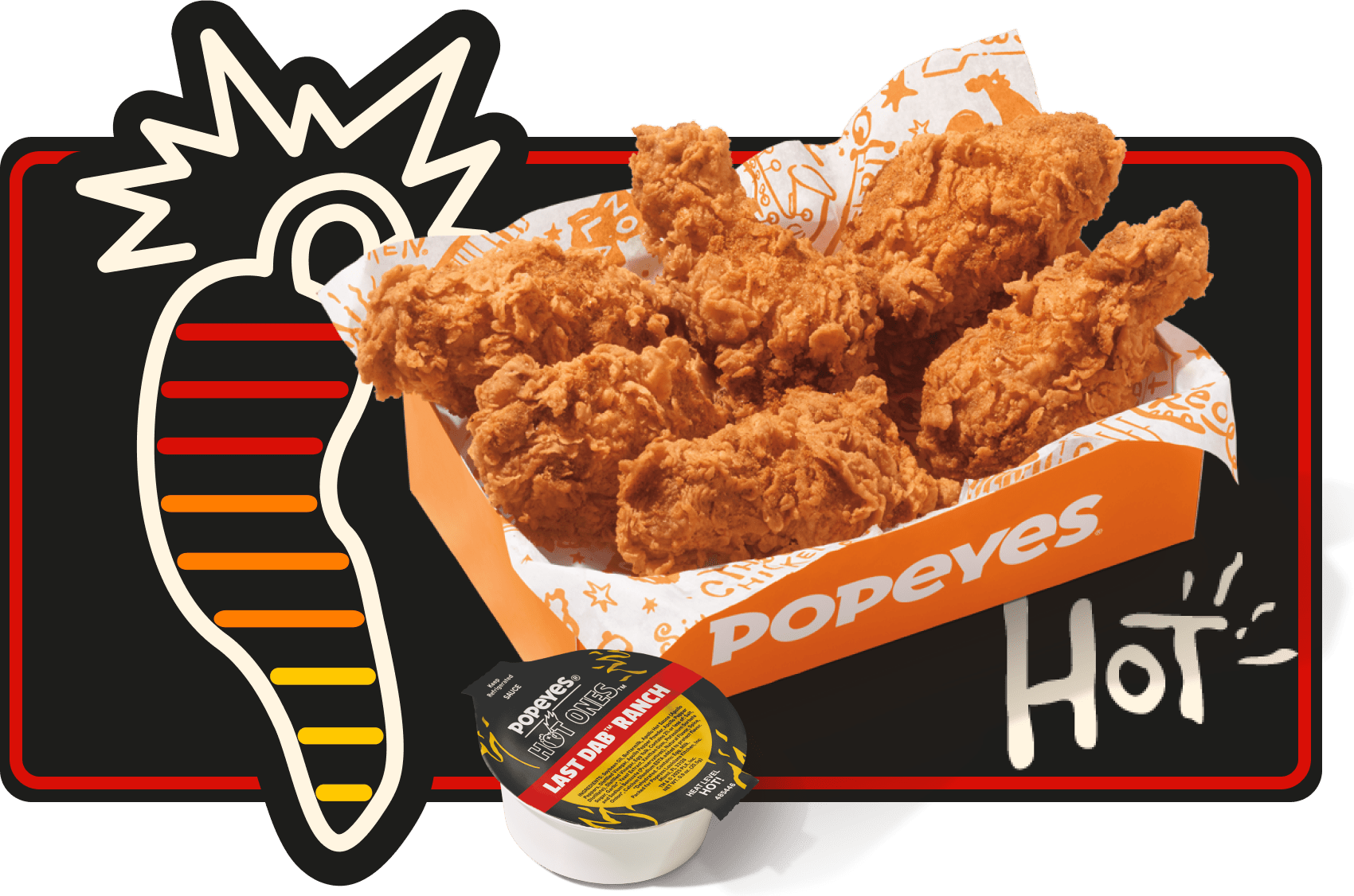 Popeyes Hot Ones Darin' Dab Ghost Wings Nutrition Facts