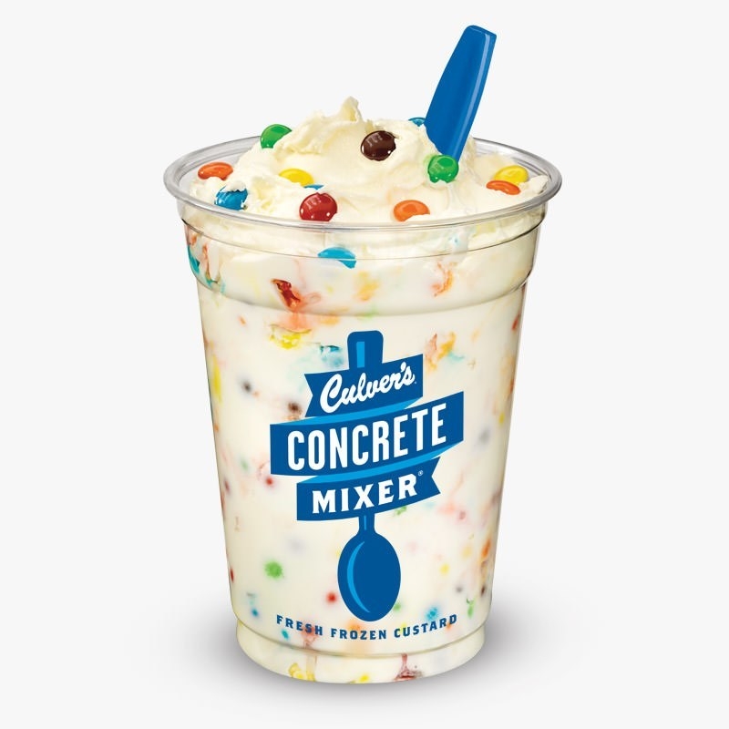 Culvers Vanilla M&Ms Concrete Mixer Nutrition Facts