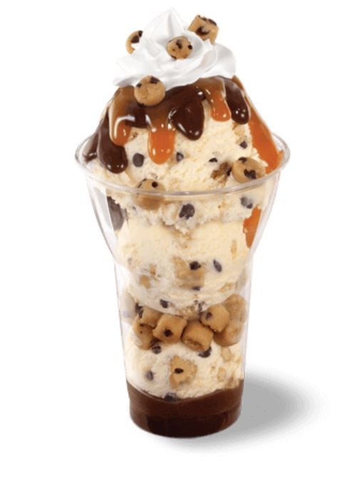 Baskin-Robbins Chocolate Chip Cookie Dough Sundae Nutrition Facts