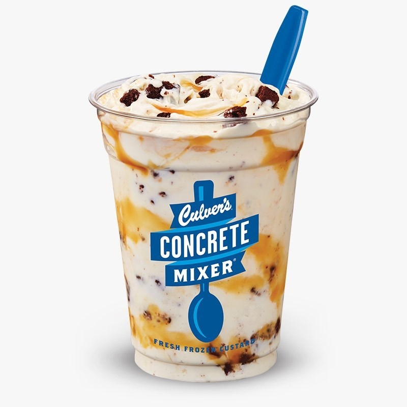 Culvers Salted Caramel Brownie Concrete Mixer Nutrition Facts