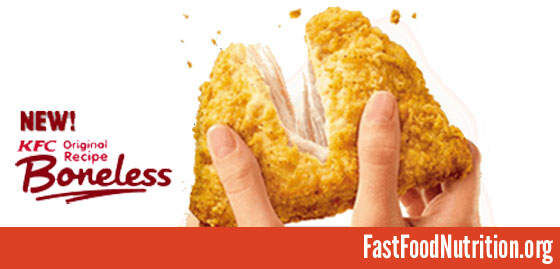 KFC Boneless Chicken Nutrition