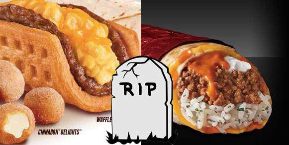 Taco Bell Discontinues the Sriracha Quesarito and Waffle Tacos