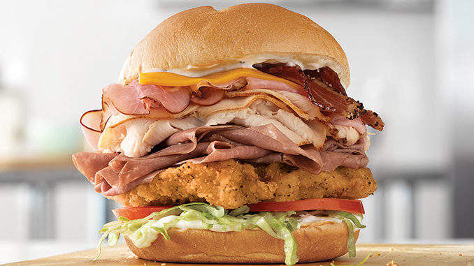 Arby's 5 Meat Mega Stack Sandwich Debuts