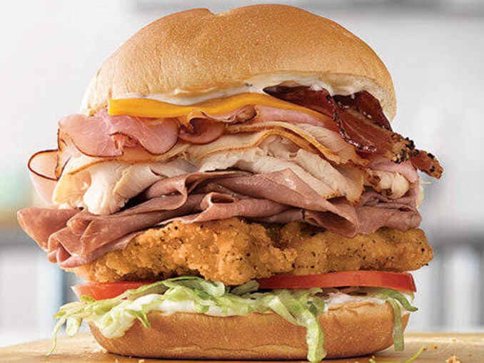 Arby's 5 Meat Mega Stack Sandwich Debuts