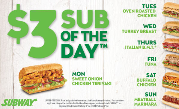 Subway Sub of the Day