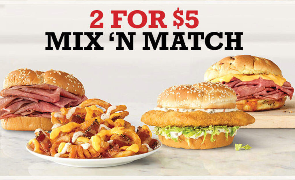 Arby's 2 for $5 Mix n Match Returns
